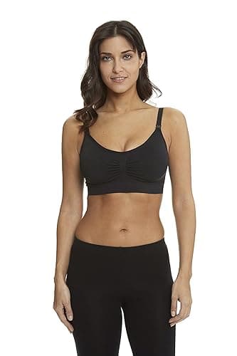 HOFISH 3PACK Full Bust Seamless Nursing Maternity Bras Bralette S-XXL with Extra Bra Extenders & Clips - Large - 3pcs/Pack(black) thumbnail 5