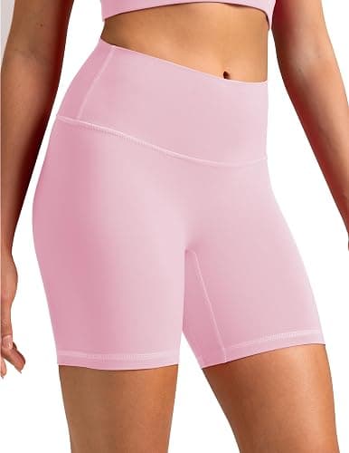 Colorfulkoala Dreamlux No Front Seam High Waist Biker Shorts for Women 6" Inseam Workout Yoga Shorts - Image 1