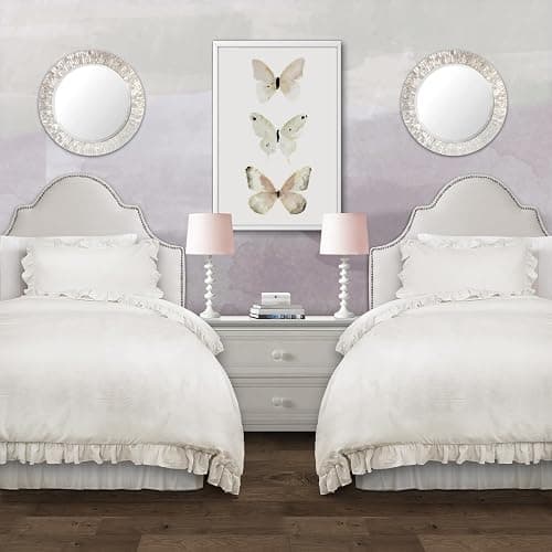 Lush Decor - Comforter Set, Soft Ruffled Bedding with Matching Sham, Cozy Essentials, Elegant Bedroom Decor (Reyna White, Twin XL) - Twin XL - White thumbnail 3