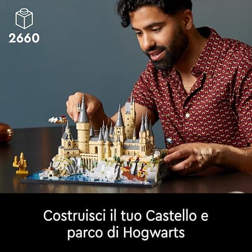 LEGO 76419 Harry Potter Castello e Parco di Hogwarts, Kit di Modellismo da Esposizione per Fan e Adulti, Set con Luoghi Iconici: Torre dell'Astronomia, Sala Grande, Camera dei Segreti e altro thumbnail 4