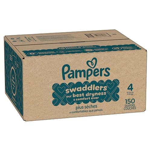 Swaddlers Diapers, Size 4 (15-34 lbs), 150 Count, Fragrance Free, Hypoallergenic, Absorbent, Pediatrician Recommended, Skin Safe thumbnail 15