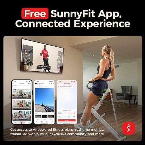 Sunny Health & Fitness Smart Row-N-Ride Glute & Leg Trainer, Foldable Squat Assist Rower with Exclusive SunnyFit App Connection thumbnail 3