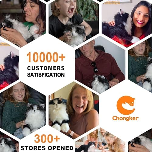 Chongker Stuffed Animals Handmade Realistic Cat Plush Toy Companion for Elderly Adults Women Kids Cat Lover Surprise Gifts for Anniversary Birthday thumbnail 6