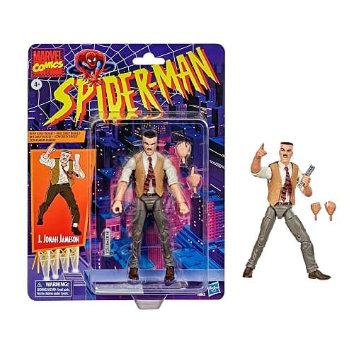 Hasbro Marvel Legends Series 15-cm Collectible J. Jonah Jameson Action Figure Toy Vintage Collection | Marvel Legends Spider-Man 6 Inch Action Figure Retro - J. Jonah Jameson thumbnail 4