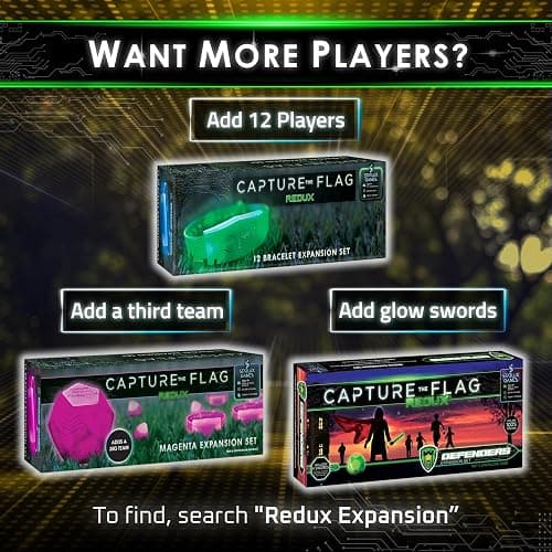 Redux: The Original Glow in The Dark Capture The Flag Game | Ages 8+ | Outdoor Games for Kids and Teens | Glow in the Dark Games | Sports Gifts for Boys | Alternative to Laser Tag Guns & Flag Football thumbnail 6