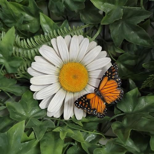 Vivid Arts - Marguerite blanche à suspendre avec papillon - Décoration de jardin - Intérieur et extérieur thumbnail 6