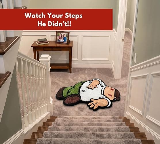 Cartoon Rug for Bedroom - Peter Griffin Rug - Cool Rugs for Men - Character Hypebeast 3D Funny Carpet for Living Room - Tufted Rug 32 * 20 Inches (80cm) - Graphic Rugs for Home Decor Area Rug thumbnail 3