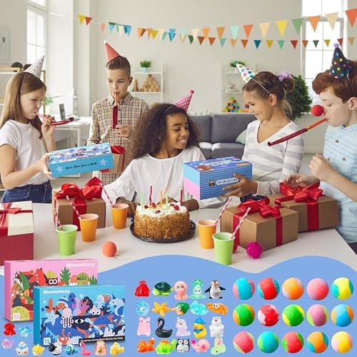 30 Kids Bath Bombs with Surprise Inside – Gift Set with 30 Unique Land & Sea Animal Toys, Fun, Educational, and Child-Safe Natural Bath Bombs with Toys, Great Gift for Kids’ Birthdays & Christmas thumbnail 6