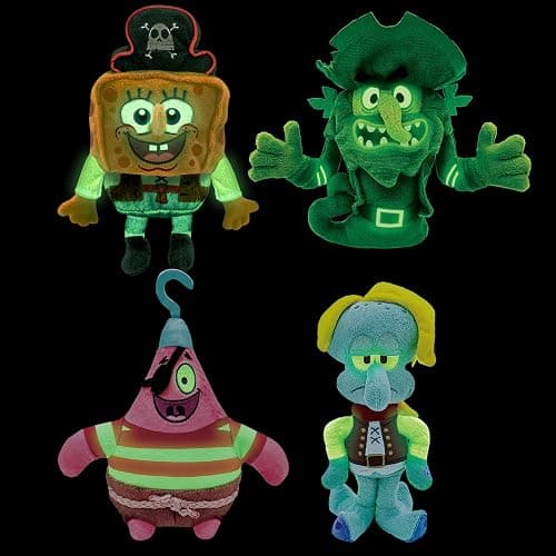 SpongeBob SquarePants Movie: The Search for SquarePants - Bikini Bottom Glow Pals 6" Plush Toy Assortment, Glow-in-the-Dark SpongeBob, Patrick, Squidward, Flying Dutchman Collectibles for Kids Ages 3+ thumbnail 7