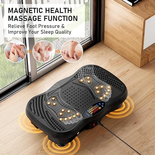 GLYLF Vibration Plate Exercise Machine, 130 Levels Full Body Workout Vibrating Plate for Lymphatic Drainage Weight Loss, 450 Lbs Capacity Shake Platform with Resistance Bands Bluetooth for Women Men thumbnail 5