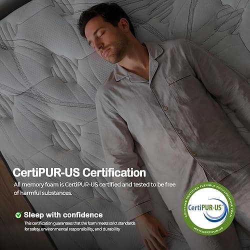 Sleepnexis 10 Inch Queen Hybrid Memory Foam Mattress in a Box – Cooling Gel, Medium Firm, Fiberglass Free, Back Pain Relief, Pocket Coils, Motion Isolation, CertiPUR-US Certified Queen Mattress thumbnail 3