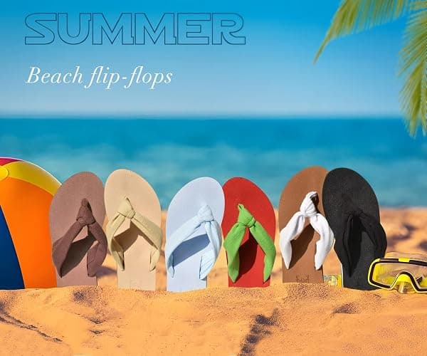 KuaiLu Flip Flops for Women with Arch Support Summer Beach Thong Sandals | Comfortable Yoga Mat Walking Shoes Cushion Slip On Casual Outfits Indoor Outdoor thumbnail 9