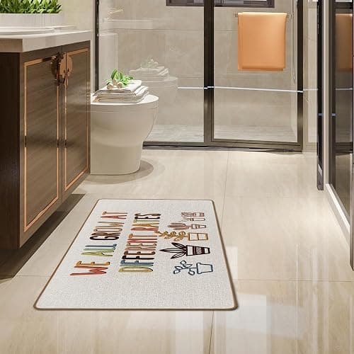 WTOGQ Plant Classroom Door Mat, Boho Classroom Welcome Mat, We All Grow at Different Rates Front Door Mats Indoor Outside Entrance, Insp Rational SPED Class Room Decor Doormats 17x29 Inch thumbnail 6