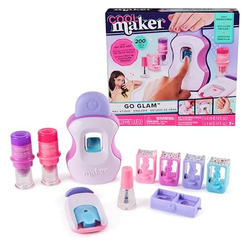 Cool Maker, GO Glam Studio Nail Kit, Style 200 Nails, 4 Designs, 2 Polish Applicators & Mask (Packaging May Vary), Arts and Crafts for Ages 7 and up - Image 1