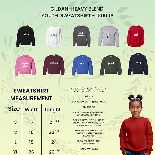 Personalized Name Gymnastics Vault Floor Bars Beam Youth Sweatshirt – Custom Girls Gymnast Sweatshirt, Gift for Gymnast, Youth & Adult Sizes White thumbnail 6