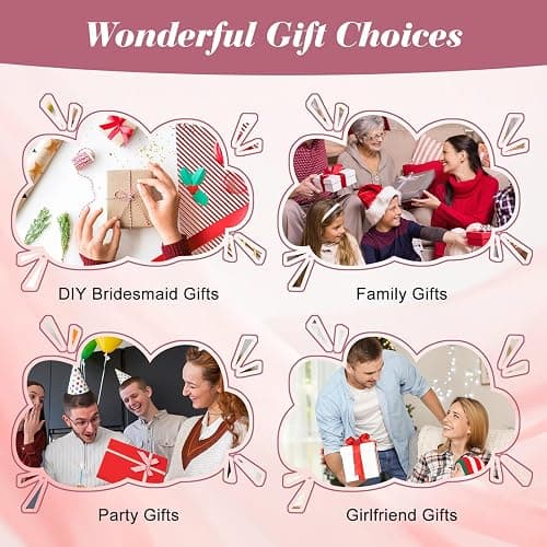 Douaowoc 10 Pack Travel Jewelry Box Mini Jewelry Case Bridesmaid Gifts Jewelrys Box, PU Leather Small Jewelrys Case Organizer Storage for Rings Earrings Necklaces, Beauty Gifts for Women Girls (Pink) thumbnail 5