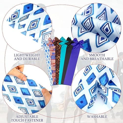 Huhumy 6 Pcs Horse Tail Bag Breathable Guard 22" Slip on Horse Care Tail Wrap 2 Strand Closure Straps Grooming Supplies to Keep from Dirt Breakage Rubbing 6 Designs(Modern Style) thumbnail 3