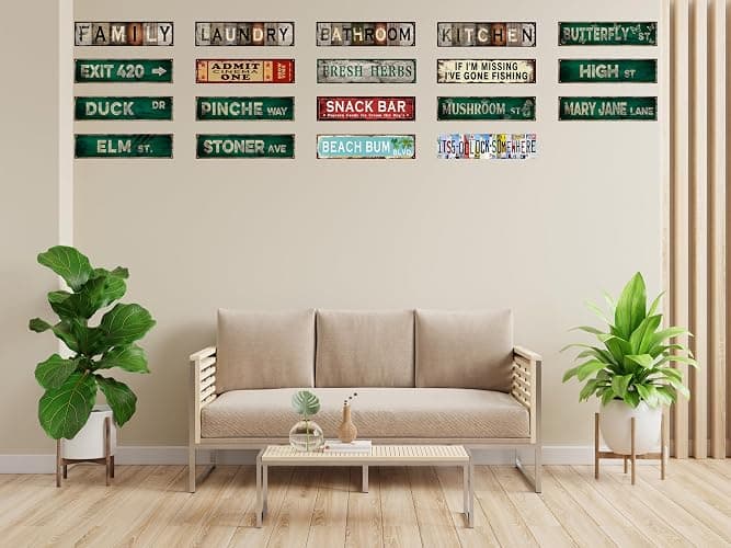 Vintage Tin Sign Retro Metal Beach Bum Blvd Signs Stylish Wall Art Plaques for Home Decor Bathroom Kitchen House and Gothic Wall Decor or as a Unique Poster 16x4 in thumbnail 7
