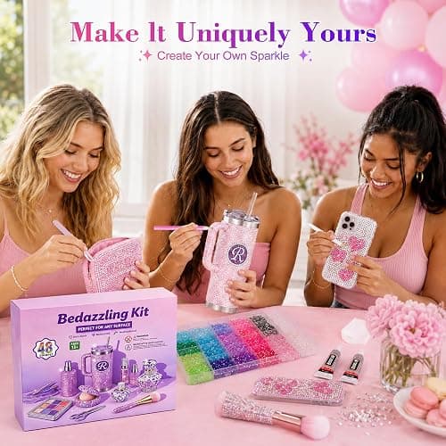 Fournine 90,000Pcs Resin Jelly Rhinestones for Bedazzling Kit | 48 Colours 3mm Multicolor Flatback Rhinestones, Bedazzle Kit with 100ml Glue and Tools, Bedazzling Gems for Nail thumbnail 7
