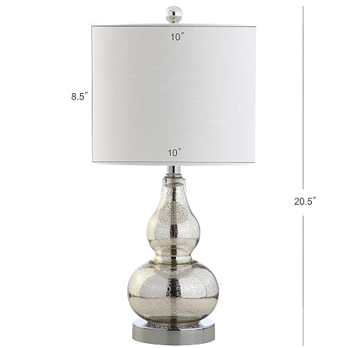 JONATHAN Y JYL1028C Anya 20.5" Mini Glass LED Table Lamp, Transitional, Glam, Midcentury, Modern, Elegant, Office & Living Room, Silver thumbnail 3