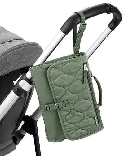 Skip Hop Pronto Signature Portable Changing Mat, Dark Sage, Easy Clean and Travel Friendly thumbnail 6
