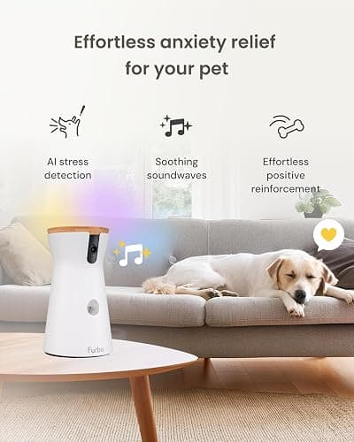 Furbo 360° Dog Camera [Subscription Required] Unlock w/Paid Plan: Home Security & Dog Safety Alerts, Rotating Pet Treat Toss w/ 2-Way Speaker, Smart Cam w/Phone App (Low Risk, 3mo Min. Cancel Anytime) thumbnail 7