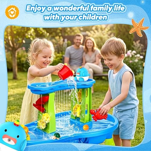 Water Table Pump Continuous Flow,Rechargeable Unicorn Toys Whale Pump,Battery Powered Water Pump Toy,Outdoor Water Play Table Accessories for Kids & Toddlers,Compatible with Step 2 thumbnail 6