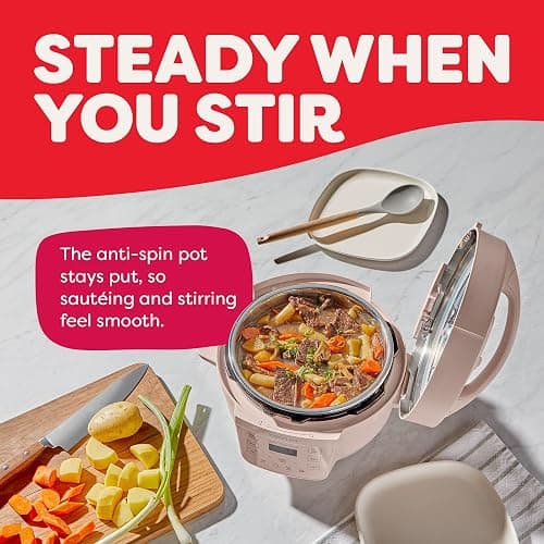 Instant Pot 4QT RIO Mini 7-in-1 Multi-Cooker, Pressure Cooker, Slow cook, Sauté, Steam, Rice Maker, Yogurt, & Warmer, Rosewater, 4 Quarts thumbnail 6