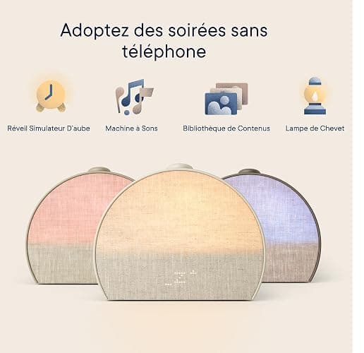 Hatch Restore 3 Réveil simulateur d’Aube & Machine à Sons, Lampe connectée | Machine à bruit blanc & lumière d’aube, 80+ sons pour dormir, routine sans écran avec méditations via l’appli Hatch Sleep thumbnail 2