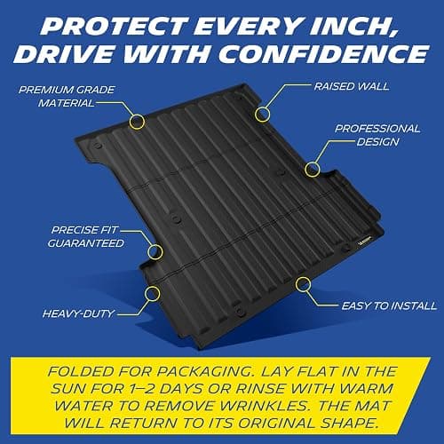Michelin Truck Bed Mat for 2015-2023 Ford F-150/22-23 F150 Lightning 5.5FT | For 67.1" Short Bed, Not Fit for Drop in Bedliner. All-Weather Truck Bed Liner, Custom Fit, Durable TPE Bedliner, Non-Slip thumbnail 2