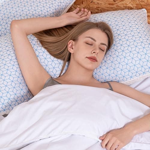 Love Attitude Shredded Memory Foam Pillows King Size Set of 2, Cooling Pillow Firm and Soft Adjustable for Side Back Stomach Sleepers thumbnail 7