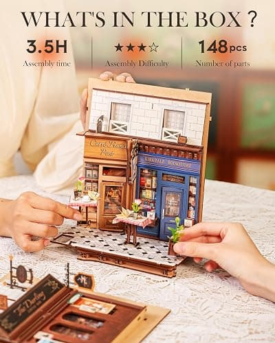 Rolife DIY Book Nook Kits for Adults, Miniature Dollhouse Booknook Kit, 3D Wooden Puzzle Creative Decorative Bookends Bookshelf Diorama Insert Crafts Hobbies Gifts (Arcade Dating) thumbnail 7