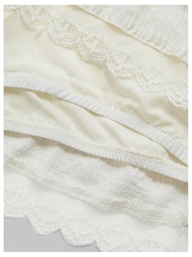MakeMeChic Women's Lace Tiered Layered Cake Skirt Ruched Ruffle Hem Mini Skirts thumbnail 4