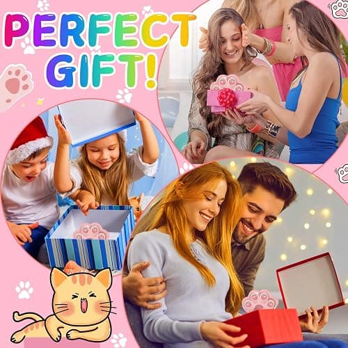 Giant Taba Squishy Paw Toys, Cute Cat Paw Squishy, Fufu Squishy Fidget Toys for Kids and Adults, Super Soft Big Strawberry Cat Paw Squeeze Toys for Stress Relief, Holiday Party Birthday Gifts thumbnail 7
