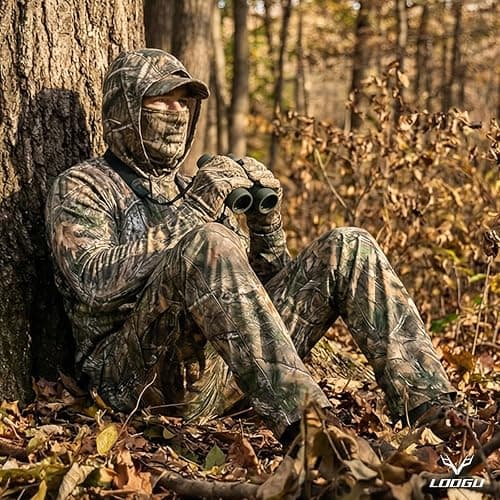 LOOGU Camo Hunting Pants for Men Water-Resistant Quiet & Matte Turkey Hunting Camo Pants for Men with 6 Pockets thumbnail 5