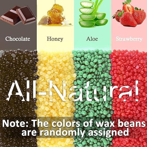 Wax Warmer Full Kit,Wax Heater Hair Removal Kit with Adjustable Temperature,with 4 Different Flavor Hard Wax Beans and 20 Wax Applicator Sticks,Painless at Home Wax Warme Hair Removal thumbnail 8