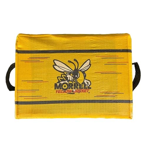 Morrell Targets 144 Yellow Jacket Kinetic 1.0 65 Pound Portable Field Point Archery Bag Target w/ 2 Shooting Sides, 10 Bullseyes, and Handles, Yellow thumbnail 7