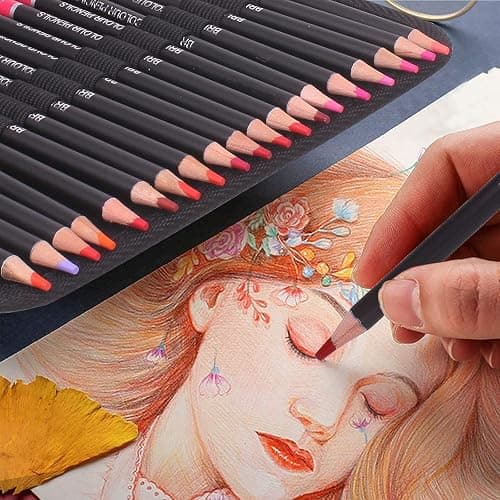 120 Colouring Pencils Zip-Up Set Perfect for Drawing, Sketching, Shading & Coloring, Vibrant Coloured Pencils for Adults & Pro Artists thumbnail 6