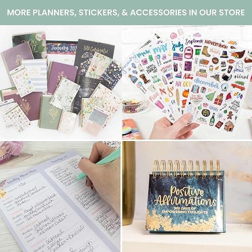 bloom daily planners 2026 Planner (January to December) - 8.5” x 11” Weekly & Monthly Dated Agenda Organizer Book with Stickers & Tabs - Flexible Soft Cover - Checkered thumbnail 7