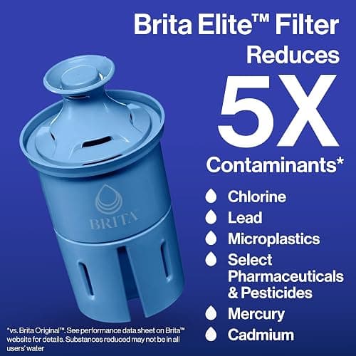 Brita Water Dispenser, UltraMax Elite Filter, Removes 99% of Lead, Includes 1 Filter, 27-Cup Capacity, Black thumbnail 3