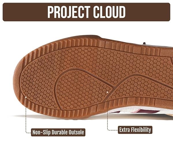 Project Cloud 100% Genuine Leather Casual Sneakers for Women - Memory Foam Insoles - Womens Shoes & Lightweight Women's Fashion Sneakers - Slip On Shoes for Women Footwear (Verdy) thumbnail 5