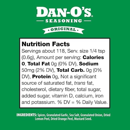 Dan-O's Original Seasoning, 2.5 oz Bottle, All Purpose Seasoning for Chicken, Turkey, Beef, Veggies and More, Sugar Free, Zero Calorie, Use this Spice Blend to Craft a Marinade, Dry Rub or Sauce thumbnail 2