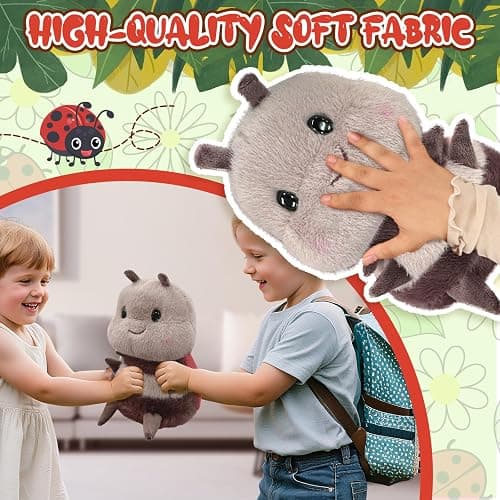 RHHSSE Chubby Smiling Ladybug Plush, Lucky Soft Seven-Spotted Ladybug Plush Toy, Cute Insect Stuffed Animal, The Best Gift for Child and Partners(8 inch) thumbnail 5