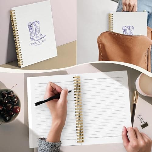 YLZlhb Purple Christian Western Spiral Notebook Journal, Western Cowgirl Bible Notebooks for Note Taking, Cowgirl Gifts for Women, Christian Bible Journaling Hardcover Spiral Journal 5.5x8.3 Inches thumbnail 5