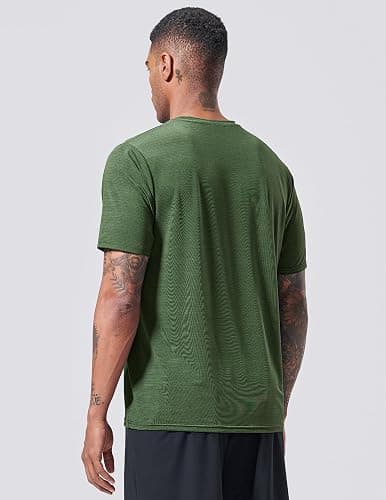 5 Pack Men’s Active Quick Dry Crew Neck T Shirts | Athletic Running Gym Workout Short Sleeve Tee Tops Bulk thumbnail 5