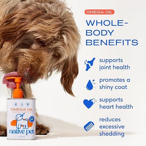 Native Pet Omega 3 Fish Oil for Dogs & Cats – Wild Alaskan Salmon Oil for Dogs Skin and Coat, Supports Joints, Heart & Shedding – Fast-Absorbing Omega 3 6 9 Liquid Supplement – 8oz thumbnail 2
