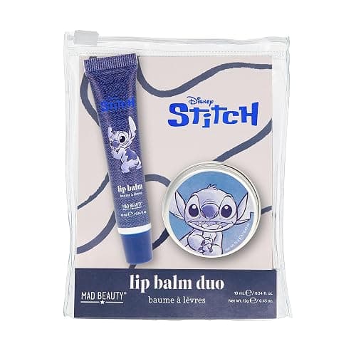 Disney Stitch Denim Lip Balm Duo | Mad Beauty | Blueberry Scent | Lip Care Gift Set | Cruelty-Free | Skincare Gift for Women, Adults, and Kids thumbnail 2