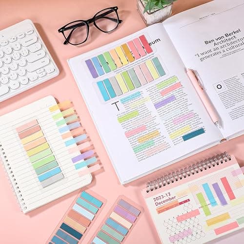 Yoosso 1000 Stück Haftstreifen, 5 Stile Sticky Notes Klebezettel | Klein Haftmarker Index Tabs Haftnotizen Pastell Pagemarker Selbstklebend für Büro Schule Seitenmarkierung (Mehrfarbig) thumbnail 4