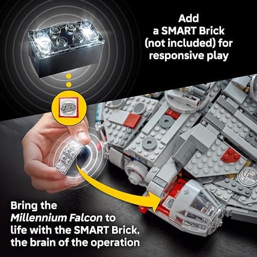LEGO Star Wars SMART Play: Millennium Falcon Starship Building Toy for Kids - Compatible Set with 4 SMART Tags and 4 Minifigures - Gift for Boys, Girls and Fans Ages 9+ - 75426 thumbnail 6