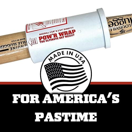 Pow’r Wrap Bat Weight for Baseball, 24-Ounce White Polycarbonate Baseball Bat Weight Sleeve for Big Barrel, BBCOR, Adult, and Wood Bats thumbnail 7